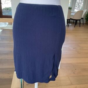 Pull-on Elastic Waist Pointelle Knit Skirt
